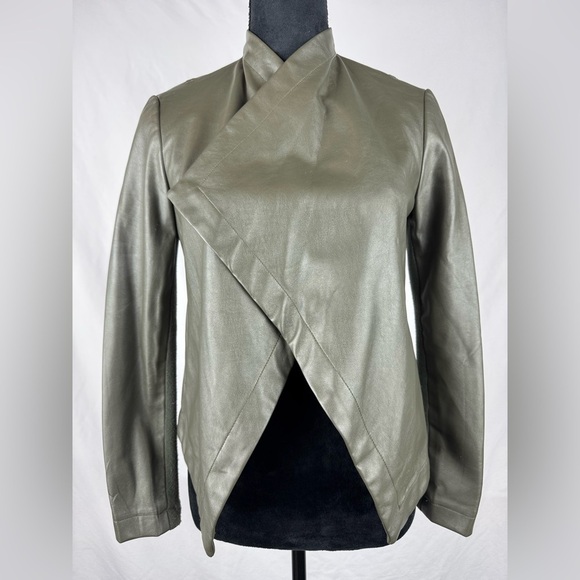 BB Dakota Jackets & Blazers - BB Dakota Vegan Leather Green Jacket